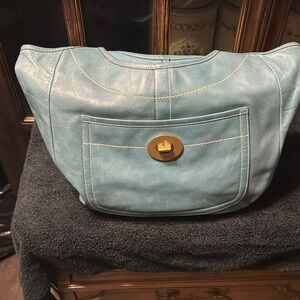 Blue Leather Women's Bag